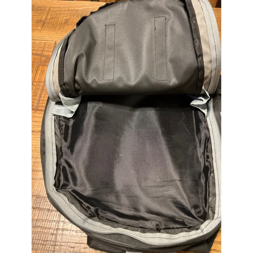 J World New York Black Grey Backpack Laptop Bag School Travel Work Student Urban